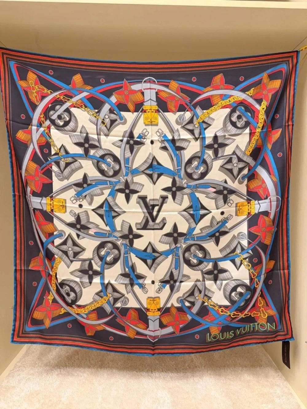 LOUIS VUlTTON monogram silky scarf 35x35 NWT custom made design‼️LAST ONE LEFT